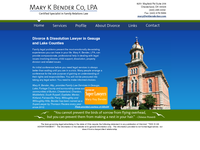 MARY BENDER website screenshot