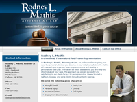 RODNEY MATHIS website screenshot