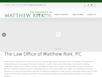 MATTHEW RIEK website screenshot