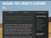 RONALD MC ADAMS website screenshot