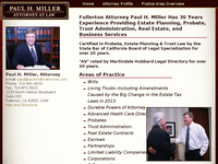 PAUL MILLER website screenshot
