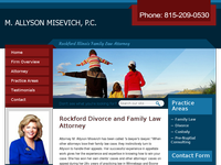 M ALLYSON MISEVICH website screenshot