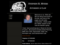 STEPHEN MYERS website screenshot