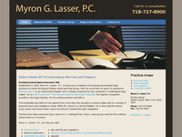 MYRON LASSER website screenshot