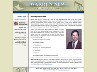 WARREN NEW website screenshot