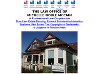 MICHELLE NOBLE MC CAIN website screenshot