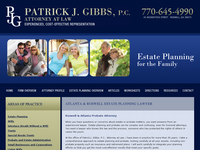 PATRICK GIBBS website screenshot