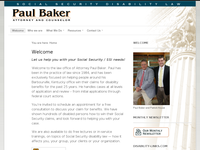 PAUL BAKER website screenshot