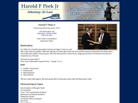 HAROLD PEEK JR website screenshot