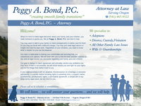 PEGGY BOND website screenshot