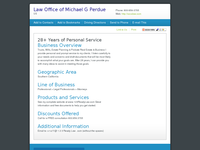 MICHAEL PERDUE website screenshot