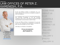 PETER KAMENESH website screenshot
