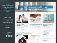 SANDY PHILLIPS website screenshot
