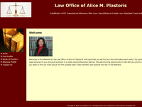 ALICE PLASTORIS website screenshot