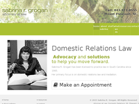 SABRINA GROGAN website screenshot