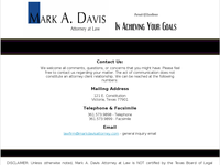 MARK DAVIS website screenshot