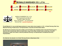 RONALD MARSHEK website screenshot