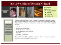 ROSETTA REED website screenshot
