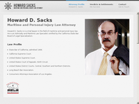 HOWARD SACKS website screenshot