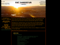 PAT SANDEFUR website screenshot
