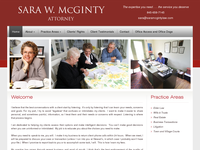 SARA MC GINTY website screenshot