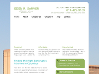 EDEN SARVER website screenshot