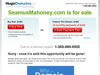 SEAMUS MAHONEY website screenshot