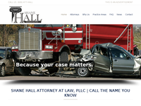SHANE HALL website screenshot