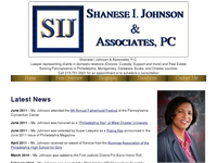 SHANESE JOHNSON website screenshot