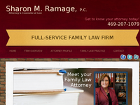 SHARON RAMAGE website screenshot