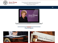 ANN SHAW website screenshot