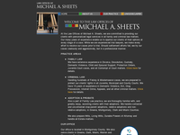 MICHAEL SHEETS website screenshot