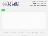BERTON SHERMAN website screenshot