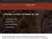 STEPHEN HYDER website screenshot