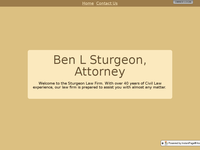 BEN STURGEON website screenshot