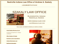 ANDY SZAKALY website screenshot