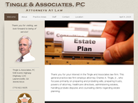 CHARLES TINGLE website screenshot