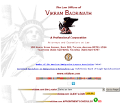 VIKRAM BADRINATH website screenshot