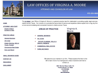 VIRGINIA MOORE website screenshot