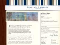 LAWRENCE WASHOR website screenshot