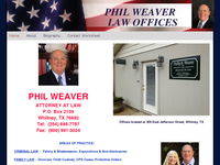 PHILLIP WEAVER website screenshot