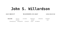 JOHN WILLARDSON website screenshot