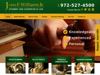 JOHN WILLIAMS JR website screenshot