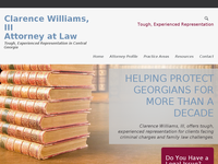 CLARENCE WILLIAMS website screenshot