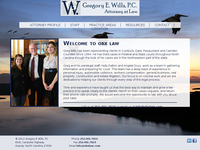 GREGORY WILLS website screenshot
