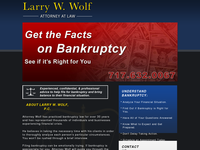 LARRY WOLF website screenshot