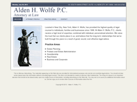 ALDEN WOLFE website screenshot