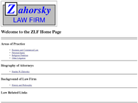 STANLEY ZAHORSKY website screenshot