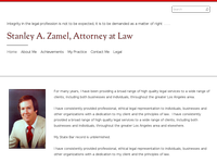 STANLEY ZAMEL website screenshot