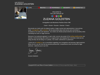 ZUZANA GOLDSTEIN website screenshot
